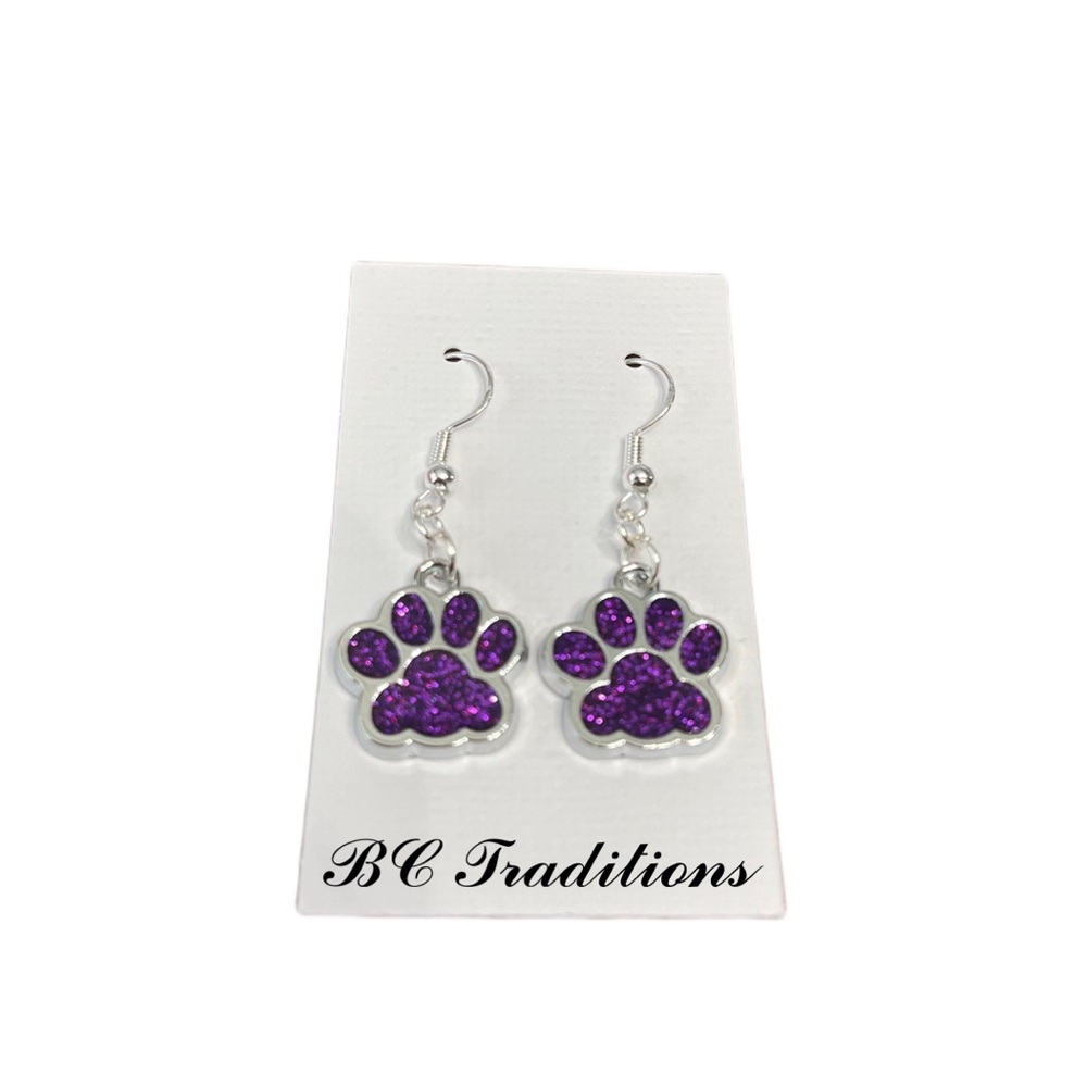 3/$25 Paw Print Dangle Earrings